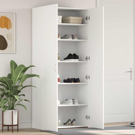 Armario para Zapatos con estante Blanco 80 x 35.5 x 180 cm en Zapateros y organizadores de calzado | Comprar online en Foru.es