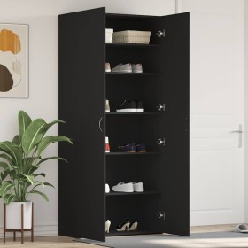 Armario para Zapatos con estante Negro 80 x 35.5 x 180 cm en Zapateros y organizadores de calzado | Comprar online en Foru.es