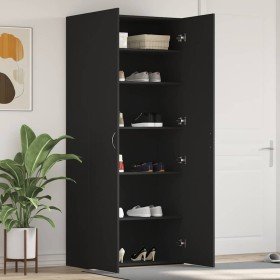Armario para Zapatos con estante Negro 80 x 35.5 x 180 cm en Zapateros y organizadores de calzado | Comprar online en Foru.es