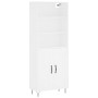 Aparador alto madera contrachapada blanco 69,5x34x180 cm de vidaXL, Aparadores - Ref: Foro24-3189949, Precio: 148,76 €, Descu...