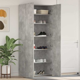 Armario para Zapatos con estante Gris 80 x 35.5 x 180 cm en Zapateros y organizadores de calzado | Comprar online en Foru.es