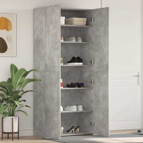 Armario para Zapatos con estante Gris 80 x 35.5 x 180 cm en Zapateros y organizadores de calzado | Comprar online en Foru.es