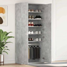 Armario Zapatero con estante Gris Concreto 80 x 39 x 178 cm en Zapateros y organizadores de calzado | Comprar online en Foru.es