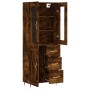 Aparador alto madera contrachapada roble ahumado 69,5x34x180 cm de vidaXL, Aparadores - Ref: Foro24-3198646, Precio: 174,19 €...