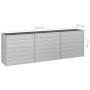 Arriate de acero galvanizado plateado 240x40x77 cm de vidaXL, Maceteros y jardineras - Ref: Foro24-316887, Precio: 76,63 €, D...