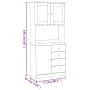 Aparador alto ALTA madera maciza de pino 77x35x165 cm de vidaXL, Aparadores - Ref: Foro24-3187771, Precio: 229,62 €, Descuent...