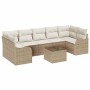 Conjunto de sofá de jardín con cojín Manual 8 pcs Beige y Crema en Sofás de exterior | Comprar online en Foru.es