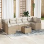 Conjunto de sofá de jardín con cojín Manual 8 pcs Beige y Crema en Sofás de exterior | Comprar online en Foru.es