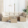 Conjunto de sofá de jardín con cojín Manual 7 pcs Beige y Crema en Sofás de exterior | Comprar online en Foru.es