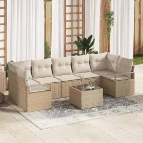 Conjunto de sofá de jardín con cojín Manual 8 pcs Beige y Crema en Sofás de exterior | Comprar online en Foru.es