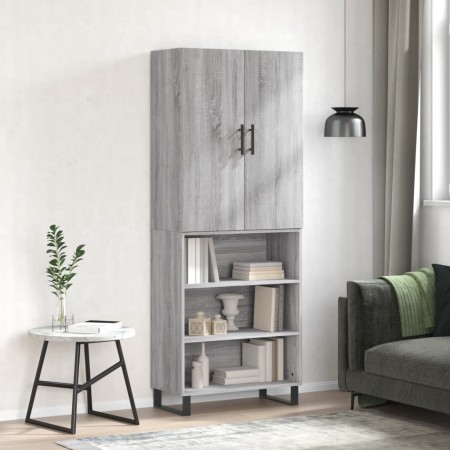 Aparador alto madera contrachapada gris sonoma 69,5x34x180 cm de vidaXL, Aparadores - Ref: Foro24-3196097, Precio: 133,50 €, ...