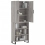 Aparador alto madera contrachapada gris sonoma 69,5x34x180 cm de vidaXL, Aparadores - Ref: Foro24-3196097, Precio: 133,50 €, ...