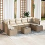 Conjunto de sofá de jardín 8 pcs Beige y Crema ratán sintético en Sofás de exterior | Comprar online en Foru.es