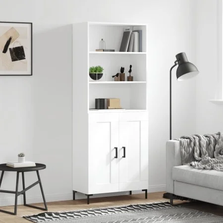 Aparador alto madera contrachapada blanco 69,5x34x180 cm de vidaXL, Aparadores - Ref: Foro24-3189957, Precio: 152,94 €, Descu...
