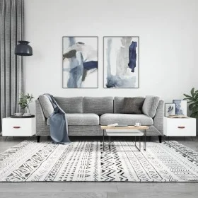 Coffee table 2 pcs glossy white engineered wood 50x50x40cm by vidaXL, Coffee table - Ref: Foro24-829337, Price: 71,40 €, Disc...