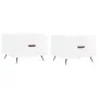 Mesa de centro 2 uds madera ingeniería blanco brillo 50x50x40cm de vidaXL, Mesas de centro - Ref: Foro24-829337, Precio: 71,4...