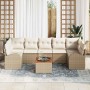 Conjunto de sofá de jardín 8 pcs Beige y blanco en Sofás de exterior | Comprar online en Foru.es
