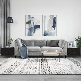 Couchtische, 2 Stück, schwarzes Holzwerkstoff, 50 x 50 x 40 cm von vidaXL, Couchtisch - Ref: Foro24-829335, Preis: 67,38 €, R...
