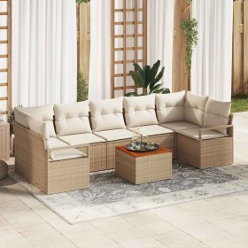 Conjunto de sofá de jardín 8 pcs Beige y blanco en Sofás de exterior | Comprar online en Foru.es