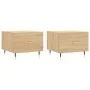 Mesas de centro 2 uds madera ingeniería roble Sonoma 50x50x40cm de vidaXL, Mesas de centro - Ref: Foro24-829355, Precio: 66,0...