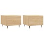 Mesas de centro 2 uds madera ingeniería roble Sonoma 50x50x40cm de vidaXL, Mesas de centro - Ref: Foro24-829355, Precio: 66,5...
