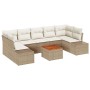 Conjunto de sofá de jardín 8 pcs Beige y blanco en Sofás de exterior | Comprar online en Foru.es