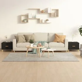 Mesas de centro 2 uds madera de ingeniería negro 50x50x40 cm de vidaXL, Mesas de centro - Ref: Foro24-812711, Precio: 61,86 €...