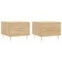 Mesas de centro 2 uds madera ingeniería roble Sonoma 50x50x40cm de vidaXL, Mesas de centro - Ref: Foro24-829371, Precio: 65,2...