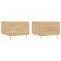 Mesas de centro 2 uds madera ingeniería roble Sonoma 50x50x40cm de vidaXL, Mesas de centro - Ref: Foro24-829371, Precio: 65,8...