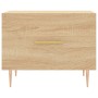 Mesas de centro 2 uds madera ingeniería roble Sonoma 50x50x40cm de vidaXL, Mesas de centro - Ref: Foro24-829371, Precio: 65,8...