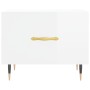 Mesa de centro 2 uds madera ingeniería blanco brillo 50x50x40cm de vidaXL, Mesas de centro - Ref: Foro24-829353, Precio: 72,7...
