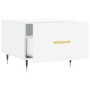 Mesa de centro 2 uds madera ingeniería blanco brillo 50x50x40cm de vidaXL, Mesas de centro - Ref: Foro24-829353, Precio: 72,7...