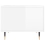 Mesa de centro 2 uds madera ingeniería blanco brillo 50x50x40cm de vidaXL, Mesas de centro - Ref: Foro24-829353, Precio: 72,7...