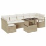 Conjunto de sofá de jardín 8 pcs Beige Poliratán en Sofás de exterior | Comprar online en Foru.es