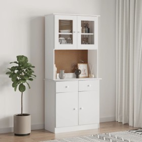 Aparador alto ALTA madera maciza de pino blanco 77x35x165 cm de vidaXL, Aparadores - Ref: Foro24-3187774, Precio: 242,83 €, D...