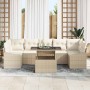 Conjunto de sofá de jardín 8 pcs Beige ratán sintético en Sofás de exterior | Comprar online en Foru.es