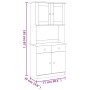 Aparador alto ALTA madera maciza de pino blanco 77x35x165 cm de vidaXL, Aparadores - Ref: Foro24-3187774, Precio: 242,83 €, D...