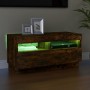 Mueble de TV con luces LED color roble ahumado 80x35x40 cm de vidaXL, Muebles TV - Ref: Foro24-815723, Precio: 53,75 €, Descu...