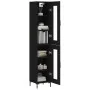 Aparador de madera contrachapada negro 34,5x34x180 cm de vidaXL, Aparadores - Ref: Foro24-3199426, Precio: 104,69 €, Descuent...
