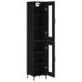 Aparador de madera contrachapada negro 34,5x34x180 cm de vidaXL, Aparadores - Ref: Foro24-3199426, Precio: 105,95 €, Descuent...
