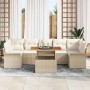 Conjunto de sofá de jardín 8 pcs Beige Poliratán en Sofás de exterior | Comprar online en Foru.es