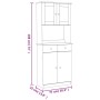 Aparador alto ALTA madera maciza de pino blanco 77x35x188 cm de vidaXL, Aparadores - Ref: Foro24-3187776, Precio: 247,63 €, D...