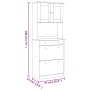 Aparador alto ALTA madera maciza de pino blanco 77x35x188 cm de vidaXL, Aparadores - Ref: Foro24-3187778, Precio: 259,79 €, D...