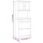 Tall solid white pine highboard 77x35x188 cm by vidaXL, Sideboards - Ref: Foro24-3187778, Price: 260,27 €, Discount: %