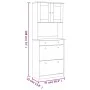 Aparador alto ALTA madera maciza de pino 77x35x188 cm de vidaXL, Aparadores - Ref: Foro24-3187777, Precio: 251,76 €, Descuent...