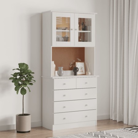Aparador alto ALTA madera maciza de pino blanco 77x35x165 cm de vidaXL, Aparadores - Ref: Foro24-3187780, Precio: 258,46 €, D...