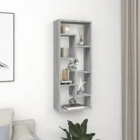 Sonoma graues Wandregal aus Holzwerkstoff, 36 x 16 x 90 cm von vidaXL, Regale und Regale - Ref: Foro24-815847, Preis: 32,84 €...
