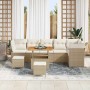 Conjunto de sofá de jardín con cojín 9 pcs beige y crema en Sofás de exterior | Comprar online en Foru.es