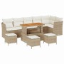 Conjunto de sofá de jardín con cojín 10 pcs beige y crema en Sofás de exterior | Comprar online en Foru.es