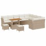 Conjunto de sofá de jardín con cojín 12 pcs beige y crema en Sofás de exterior | Comprar online en Foru.es